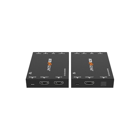 Bzbgear 4K UHD HDMI Extender with Bi-directional IR/PoC/ARC and Audio De-embedding up to 230ft BG-EXH-70C3